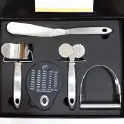 Wolfgang Puck New in box 5Pc Baking Set Stainless Steel Pastry Blender, Wheel