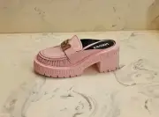 New! Versace 'Medusa' Mule Slide Loafers Pink Womens Size 8 US 38 Eur. MSRP $975