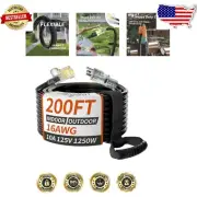 Heavy-Duty 200 ft Outdoor Extension Cord with Power Indicator & Cold Resistance