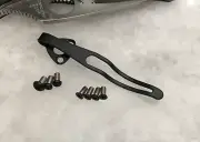 Black Titanium Deep Pocket Clip + Screw Set For Spyderco Ambitious Persistence