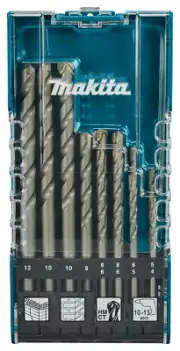 Makita D-77126 Set of 12 Wall Drill Bits Percussion Screwdriver