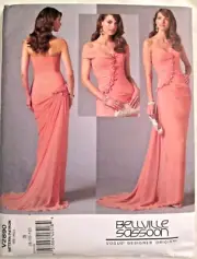 Vogue V2890 Sexy Evening Wedding Dress Bellville Sassoon Designer Original 8-12
