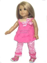 Hot Pink Top & Zebra Print Pants Doll Clothes Fits 18 Inch Girl Dolls