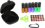 WRITWAA 1Set Essential Oil Bag with Refillable Roller Bottles Portable Containers for Perfume Essential Oils Compact Travel Storage with Zippered Case