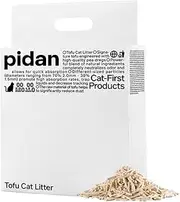 pidan Tofu Cat Litter Clumping,Flushable,Ultra Absorbent and Fast Drying, 100% Natural Ingredients Litter,Solubility in Water,Really Dust-Free,Less Scattering (5.3lb×4bags) (2.4kg x 1 Bag)