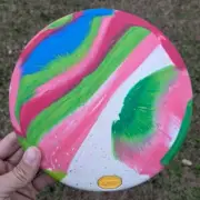 Multi Color Striped ASCENT Vibram Disc Golf 161g F Rubber OOP Firm NEW