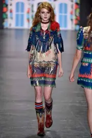Brand New with Tags ANNA SUI Fringe Rose Dress