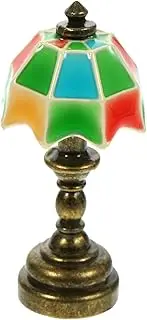CIYODO Dollhouse Mini Retro Table Lamp 1:12 Scale Miniature Lamp for DIY Decorations