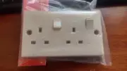 Crusader Double gang Switched Socket Desert Sand P310DS NEW