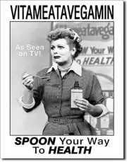 I Love Lucy Lucille Ball Vitameatavegamin TV Show Hollywood Icon Metal Sign