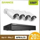 SANNCE 4K PoE Home Security Camera System 8CH NVR Outdoor 100ft Night Vision