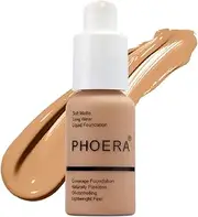 Aquapurity Phoera® Full Coverage Foundation Soft Matte Oil Control Concealer 30ml Flawless Cream Smooth Long Lasting 24 Hours (F105 Sand)