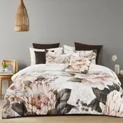 Bianca Somerset White Luxurious Cotton Sateen Quilt Cover Bedding Sleep Set