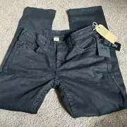 True Religion Women's Superfly Black GENO Slim Etroite Denim Jeans Size 14