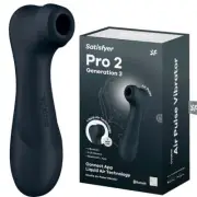 Satisfyer Pro 2 Gen 3 App Black Liquid Air Pulse Clitoral Stimulator Vibrator