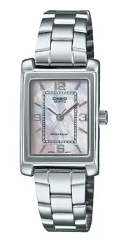Casio Analog Stainless Steel Mother Of Pearl Dial LTP-1234DS-4A Ladies Watch