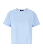 A.P.C. Logo Detailed Crewneck T-Shirt XS,L Light Blue
