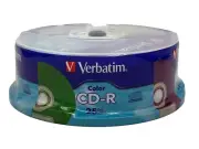 Verbatim CD-R Color Pack of 25 Blank Recordable CD Disc 700 MB NEW NIB NIP Seal