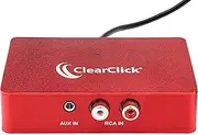 ClearClick Audio to USB 2.0 (Second Generation) - 3.5mm & RCA Audio Capture & Live Streaming Device - USB-C Plug & Play - Red - Windows, Mac, Linux Compatible