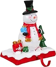 CIMAXIC Christmas Snowman Stocking Holder Hook Heavy Duty Xmas Decoration for Mantel Fireplace Table Stocking Hanger for All Easy to Clean for Holiday Cheer