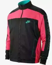 New Nike x Atmos Vintage Patchwork Track Jacket Black Pink CD6132-011 Size X SM
