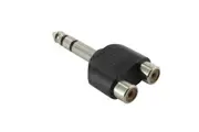 Audio Adaptor 2 x RCA Sockets - 6.35mm 1/4" Stereo Plug