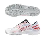 【MIZUNO 美津濃】CYCLONE SPEED 4 男款 排球鞋 白紅(V1GA238096)