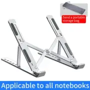 Aluminum Alloy Laptop Holder Stand Adjustable Foldable Portable for Notebook Com