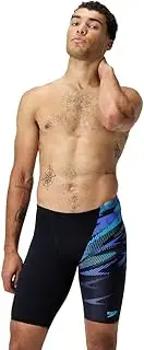 [Speedo] Men's Hyperboom V-Cut Jammer, Black/Cobalt Pop, 38