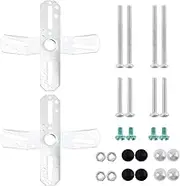 RTNLIT 4" Light Fixture Mounting Bracket, Universal Chandelier Crossbar 180 Rotation and Fixed, Cross-Shaped Lighting Parts with Screws and Nuts, 2 Packs