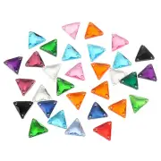 Sew on Rhinestones, Flatback Shiny Crystals Rhinestones Stones, Mixed Colors