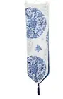 Mebelarpi Blue and White Floral Royal Blue 12”x84” Long Table Runner Tassels