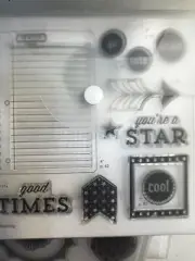 CTMH D1574 TAKE NOTES ~ you're a STAR, good TIMES, note, JOURNALING LINES, arrow
