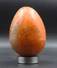105MM Orange Limonite Crystal Healing Egg Ochre Rusty Iron Oxide Gemstone Egg