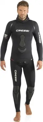 Cressi 7mm Apnea Wetsuit, Black, 2/S