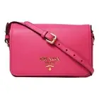 Prada Vitello Phenix Peonia Leather Flap Crossbody Bag NEW