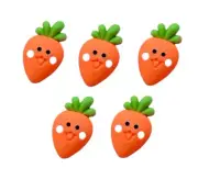 Smiling Carrots - Shelly's Buttons - Veggie Flat Back Embellishments Craft Scrap