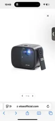 ETOE Android TV 10.0 Projector, 1080P With Auto Focus, Auto Keystone, Dual 10w