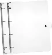 jojofuny 2Pcs Transparent Binders with Snap Button Closure Notebook Covers for School Office and Creative DIY Scrapbooking