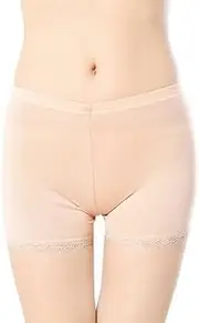 [Bigood] Modal Soft Lace Brim Safety Under Pants Shorts Boxer for Women Girl