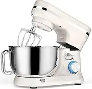 WOOYOOTE Stand Mixer Dough Blender, 5 QT 1000W Food Mixer Electric Cake Mixer with Bowl, Beater, Hook, Whisk, Egg Separator & Silicone Spatula, Dishwasher Safe