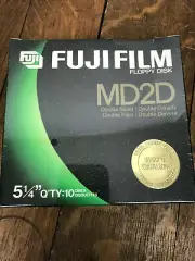 NOS - 10 Pack Fujifilm MD2D 5 1/4" Floppy Disk Double Sided