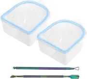WOFASHPURET 1 Set Nail Soaking Bowls with Manicure Tools Dual Nail Polish Bowl Kit for Skin Friendly Durable for Salon Home Use
