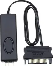 EMSea ARGB Controller ARGB Power Supply Controller for 3 Pin 5V ARGB Splitter Cable Plastic LED Lighting SATA Pin RGB Controller