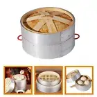 1 Set of Bamboo Food Steamer Kitchen Bun Steaming Basket Bamboo Steamer Basket