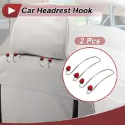 2 Pcs Universal Car Seat Headrest Hook for Purses and Bags Red 4.25"x1.65"