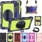 For Samsung Galaxy Tab S9 FE Plus S10 FE Kids Shockproof Strap Stand Case Cover