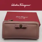 二手真品 SALVATORE FERRAGAMO 皮夾 長夾 精品長夾 女用皮夾 A756