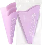 Hobngmuc Female Urinal for Travel, Folding Pee Cup Set of 10, Paper Female Urinal Ladies Urination Funnel for Women Camping Travel Hiking