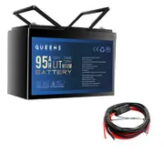 QUEENS 12V 1216Wh 100A Lithium Battery + Controller to Battery M8 Cable (6m, 50A)